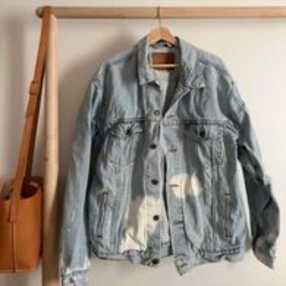 Vintage XL Levi's Custom Acid wash Denim Jacket - Picture 7 of 7